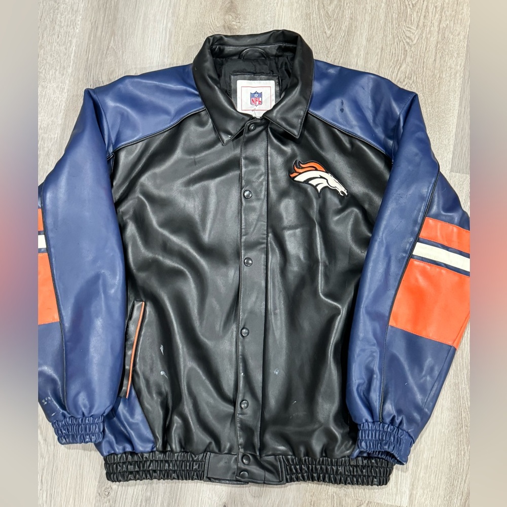 Denver Broncos NFL Faux Leather Jacket